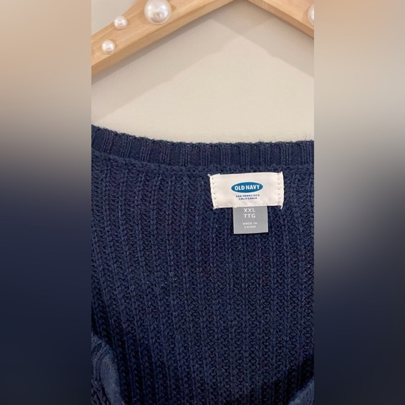 Old Navy Plus Size Lace-Up Bell Sleeve Sweater - In the Navy, XXL, Cozy Winter - Picture 3 of 11